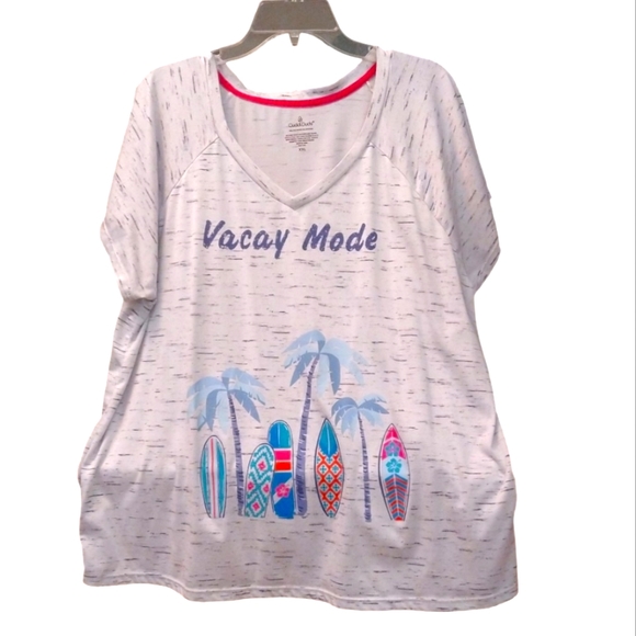 Tops - 💥5/$30 Cuddle Duds "Vacay Mode" Pullover Beach Shirt XXL
